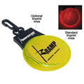 Yellow Light Up Reflector w/ Clip & Red Led Light